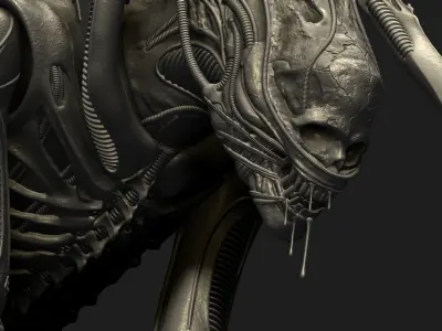 Alien Xenomorph Big Chap for 3D Printing 3D print model