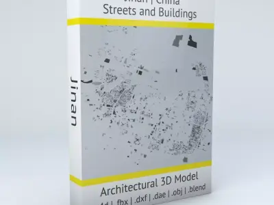 Jinan Streets and Buildings 3D model