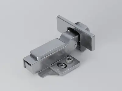Cabinet Hinge Hydraulic Cup Hinge Twin overlay door animated Low-poly 3D model