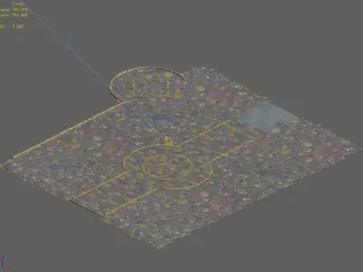 Disney main city - stone floor 03 3D model