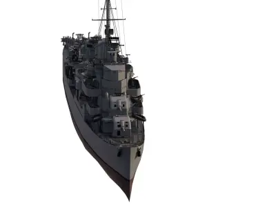 WW2 US NAVY ESCORT DESTROYER SS PHLADELFIA 3D model