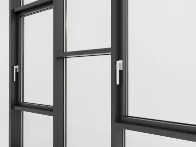 Panoramic glazing Stained glass 68 Low-poly 3D model