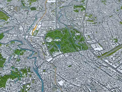 Bogor Ctiy Indonesia  Low-poly 3D model