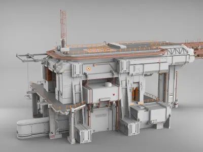 sci-fi architecture 8 3D model