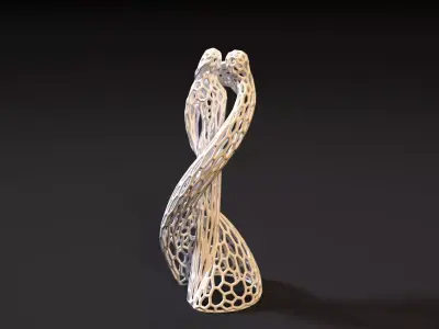 Statuette of love Voronoi 3D print model