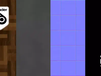 Procedural Parquet Floor Blender Material Texture