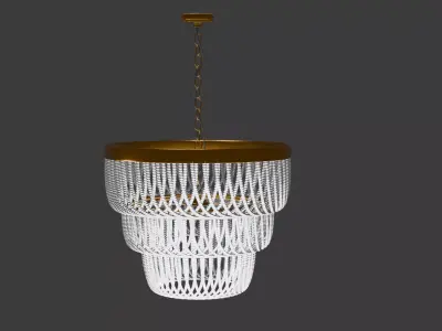 Chandelier 3D model is a high quality Low-poly 3D model