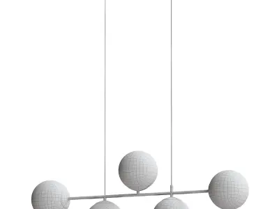  Celeste hanging light with spherical glass 3D model