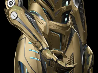 ROBOT ALIEN MECH - RIGGED - ADVANCED EDITION 3D model