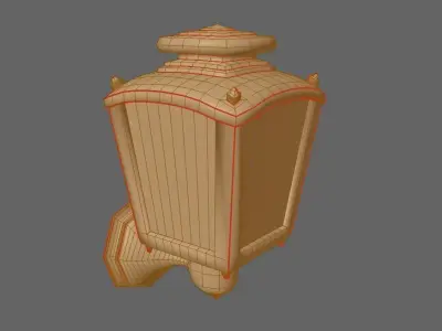 Vintage Wall Lamp Low-poly 3D model