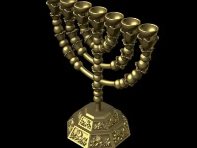 Menorah 3D print model