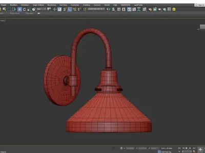 EASTMORELAND FITTER ARCHED WALL SCONCE Low-poly 3D model