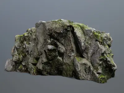 Mountain Low-poly 3D model 9