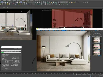 interior living room scene 52 3D model