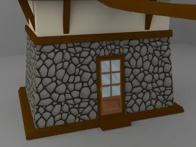 Christmas House 01 Low-poly 3D model