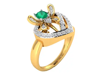  Women Ring Render 3dm STL MTL SLC JCD OBJ FBX Details 3D print model 56