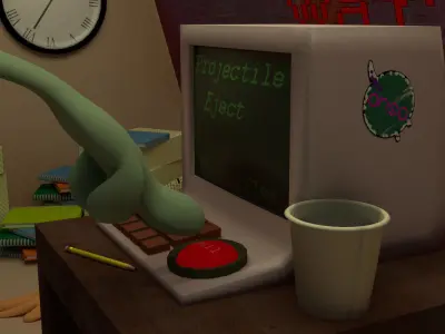 Retro Computer Free low-poly 3D model