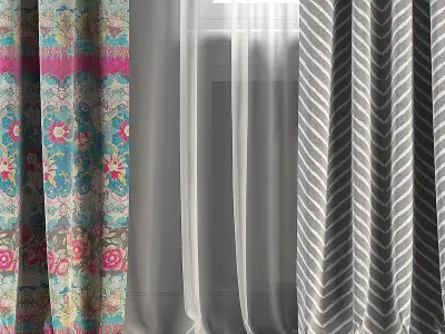 Curtain Set 92 3D model
