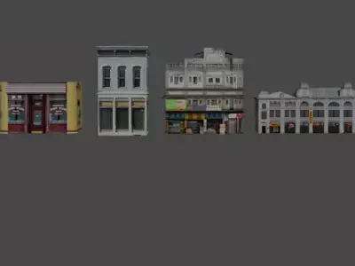 Building  UV Mapping  Free 3D model