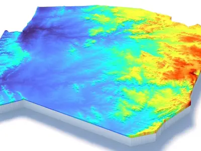 Eswatini Country Terrain 3D model