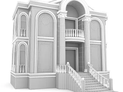 Classical Building 03 Low-poly 3D model