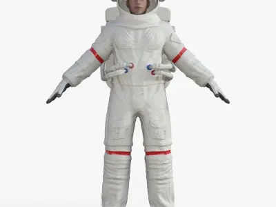 Realistic Astronaut Rigged 3D model