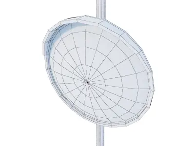 Japanese Safety Mirror Low-poly 3D model