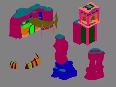 Blood Festival Canyon - Wind Stone Building 01 3D model
