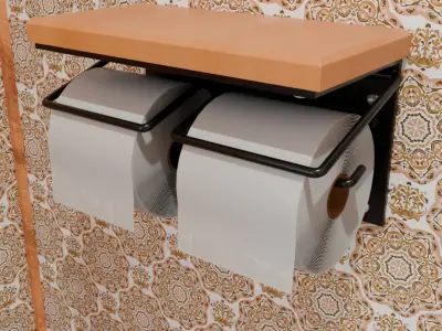 Simple restroom 3D model