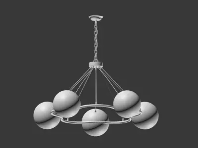 4 Ceiling Light Collection 3D model