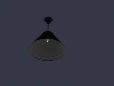 Ceiling lamp with bulb and chains 3D model