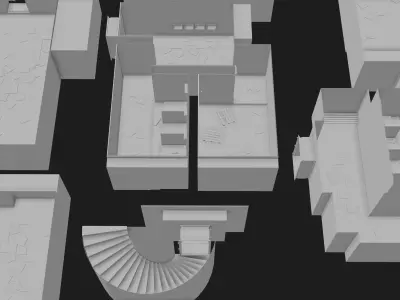  Soviet bunker kit Free low-poly 3D model
