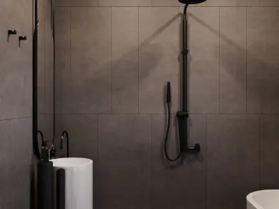 Bathroom interior scena 01 3D model