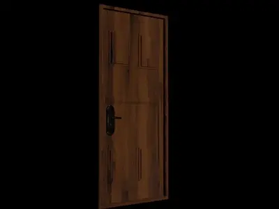 Door Interior model Low-poly 3D model