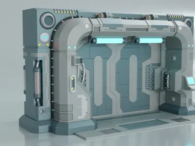 sci fi door 3D model