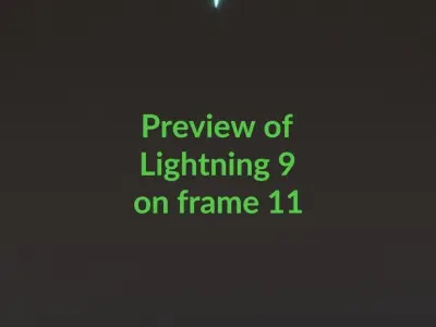 Animated Lightning v9 Low-poly 3D model