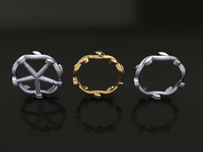 Leaf Infinity Band Mix Size 3D print model