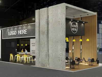 Exhibition Stand - 16m x 7m  3D model