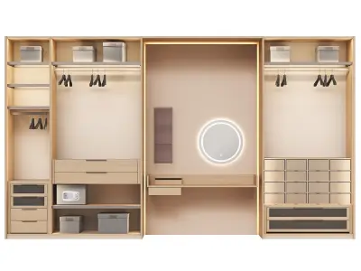 Lema wardrobe with makeup table Next 3D model