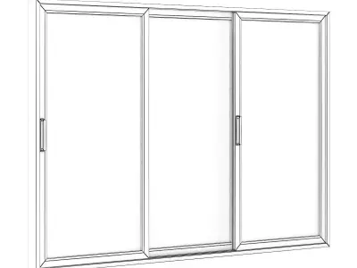 Sliding Metal Doors 3520mm x 2483mm 3D model