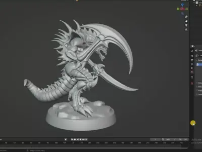 Razorclaw Stalker  Alien Scythe Predator Print Ready STL 3D print model
