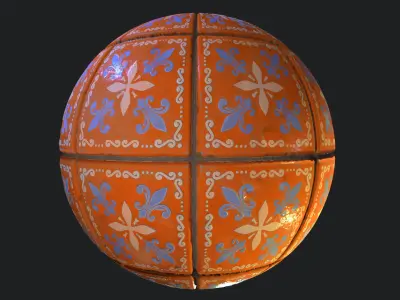 Stylized Portuguese Tiles Material 05 Texture