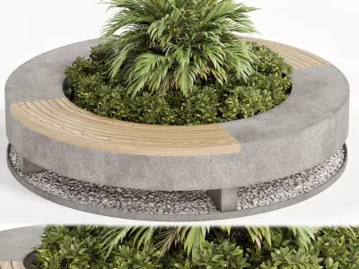 Bench set 04 3D model