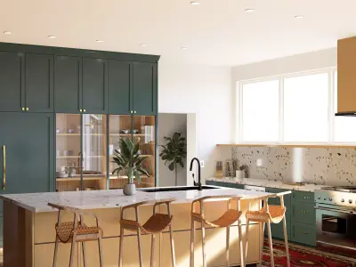 Terrazzo Kitchen Free 3D model