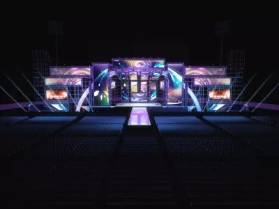 Concert stage design 3D model
