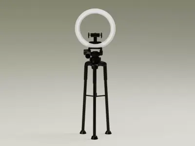 Tripod with Ring Light 3D model