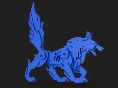Cyber Wolf Kit Puzzle 3D model