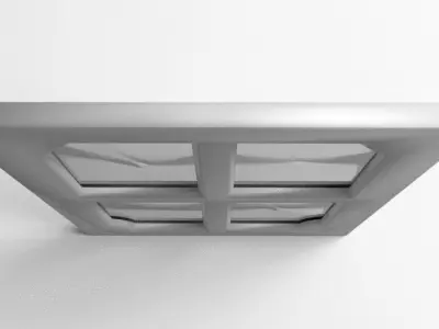 Window 9 frame with four glass panes 3D model