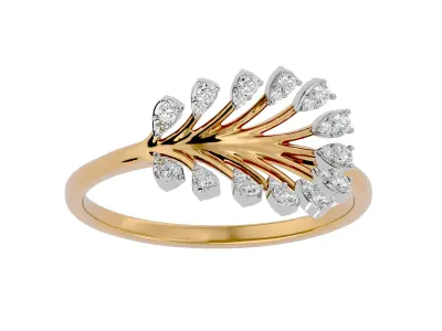 Light Minimalist Diamond Ring 3D print model 35