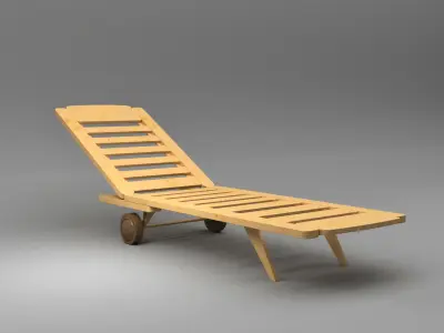 Pool Furniture Low-poly 3D model